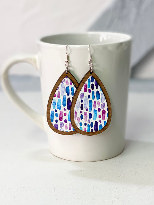 Watercolor Confetti Earrings