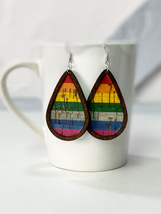 Rainbow Teardrop Earrings